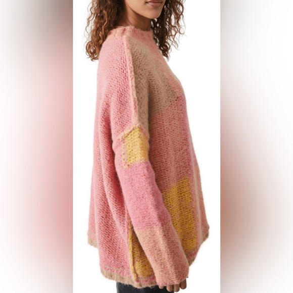 NWT Free People Domino Prairie Sunset Alpaca Wool Blend Pullover Knit Sweater. - Picture 5 of 17